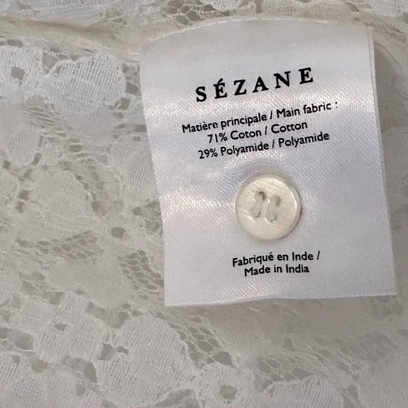 Sezane White Lace Blouse - Picture 14 of 14